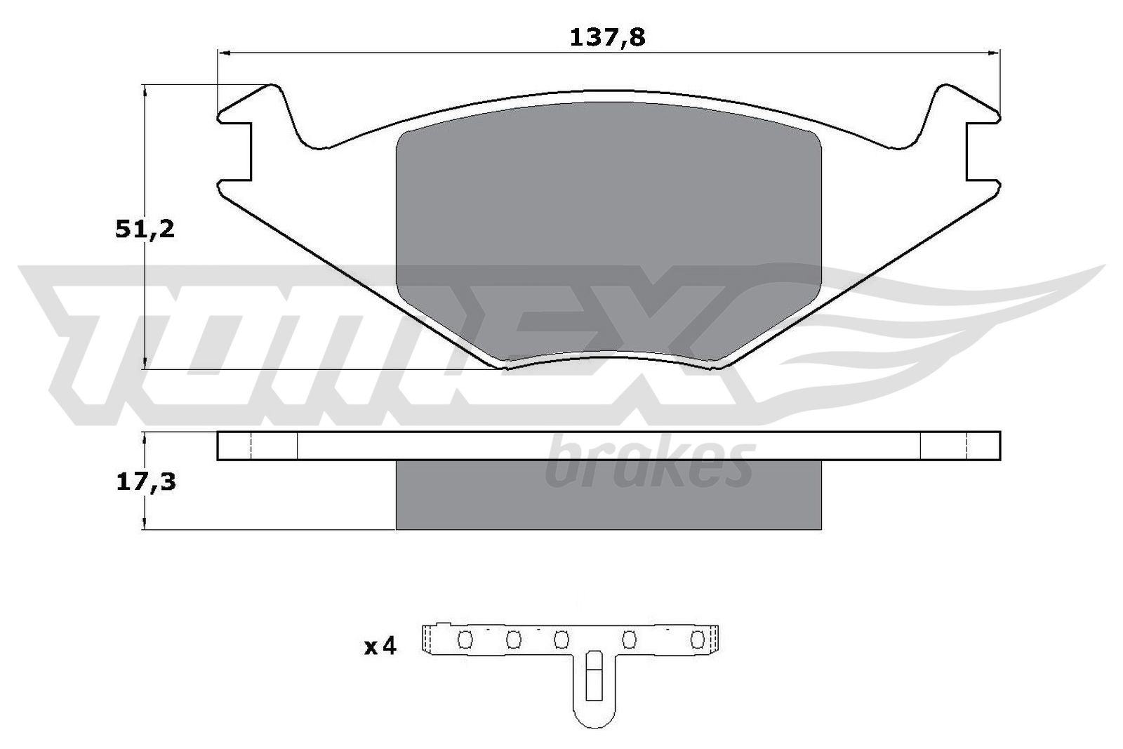 TOMEX Brakes TX 10-15 Sada...